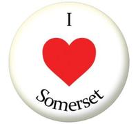 I Love Somerset Badge, Magnet, Keyring, Mirror, Bottle Opener