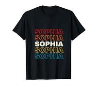 I Love Sophia Personalized Retro Sunset First Name T-Shirt