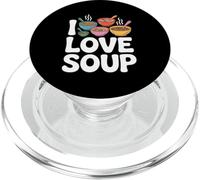 I Love Soup Funny Foodie Humor Design PopSockets PopGrip for MagSafe
