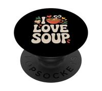 I Love Soup Heartwarming Bowl Delight PopSockets Adhesive PopGrip