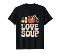 I Love Soup Heartwarming Bowl Delight Value Graphic T-Shirt, Men, Black, XL