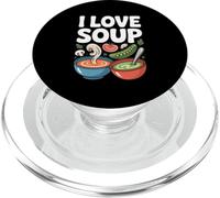 I Love Soup Vegetable Lover Design PopSockets PopGrip for MagSafe