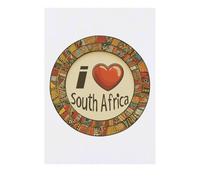 'I Love South Africa with Heart' Temporary Tattoo - Water Resistant, Skin-Safe, Non-Toxic Transfer (TO00082583)