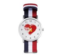 I Love Soviet Union Heart USSR Flag Sport Watch for Men Women Nylon Strap Wrist Watch Analog Quartz Watch