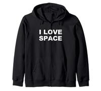 I Love Space Astronomy Introvert Zip Hoodie