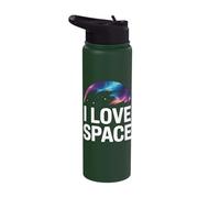 I Love Space Celestial Dreams Cosmic Adventure Stainless Steel Insulated Water Bottle