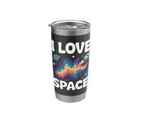 I Love Space Cosmic Galaxy Rocket Planets Stainless Steel Insulated Tumbler