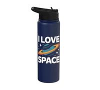 I Love Space Cosmic Planetary Exploration Stainless Steel Insulated Water Bottle