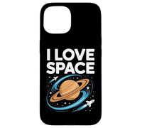 I Love Space Saturn Rockets Cosmic Orbit Case for iPhone 15