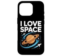 I Love Space Saturn Rockets Cosmic Orbit Case for iPhone 16 Pro