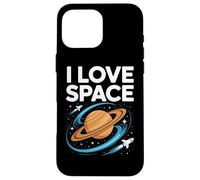 I Love Space Saturn Rockets Cosmic Orbit Case for iPhone 16 Pro Max