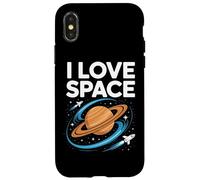 I Love Space Saturn Rockets Cosmic Orbit Case for iPhone X/XS