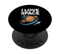 I Love Space Saturn Rockets Cosmic Orbit PopSockets Adhesive PopGrip