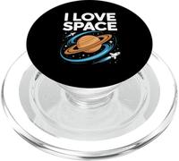 I Love Space Saturn Rockets Cosmic Orbit PopSockets PopGrip for MagSafe