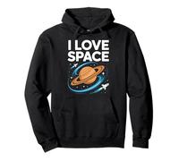 I Love Space Saturn Rockets Cosmic Orbit Pullover Hoodie