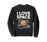 I Love Space Saturn Rockets Cosmic Orbit Sweatshirt