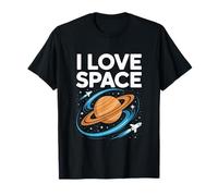 I Love Space Saturn Rockets Cosmic Orbit T-Shirt