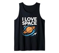 I Love Space Saturn Rockets Cosmic Orbit Tank Top