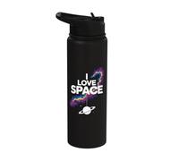 I Love Space Universe Exploration Stainless Steel Insulated Water Bottle