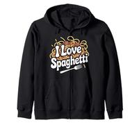 I Love Spaghetti Funny Italian Quote Zip Hoodie