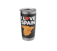 I Love Spain Map Design Spanish Pride Stainless Steel Insulated Tumbler