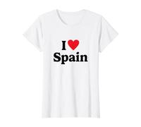 I Love Spain Value Graphic T-Shirt, Women, White, XS