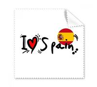 I Love Spain Word Flag Love Heart Illustration Glasses Cloth Cleaning Cloth Phone Screen Cleaner 5pcs Gift