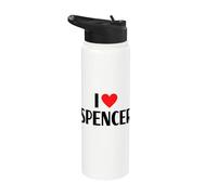 I Love Spencer First Name - I Heart Spencer Stainless Steel Insulated Water Bottle