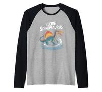 I Love Spinosaurus Dinosaur Lover Raglan Baseball Tee