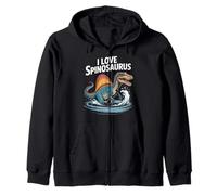 I Love Spinosaurus Dinosaur Lover Zip Hoodie