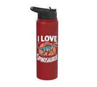I Love Spinosaurus Jurassic Dino Fan Stainless Steel Insulated Water Bottle