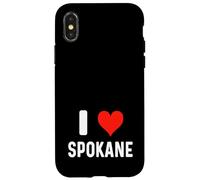 I Love Spokane Washington - Heart - Travel Vacation Souvenir Case for iPhone X/XS