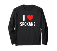 I Love Spokane Washington - Heart - Travel Vacation Souvenir Long Sleeve T-Shirt