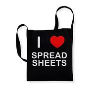 I Love Spreadsheets - Black Cotton Sling Bag