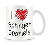 I Love Springer Spaniels Personalised Mug - Add Photo - Customised Cup Gift