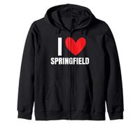 I Love Springfield Illinois Ohio Massachusetts Missouri City Zip Hoodie