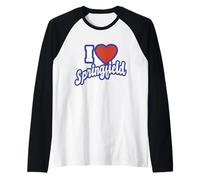I Love Springfield Massachusetts Raglan Baseball Tee