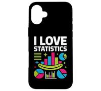 I Love Statistics Colorful Chart Graphics Case for iPhone 16 Plus