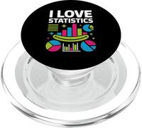 I Love Statistics Colorful Chart Graphics PopSockets PopGrip for MagSafe