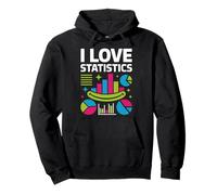 I Love Statistics Colorful Chart Graphics Pullover Hoodie