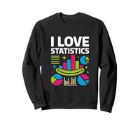 I Love Statistics Colorful Chart Graphics Sweatshirt