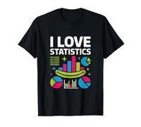 I Love Statistics Colorful Chart Graphics T-Shirt