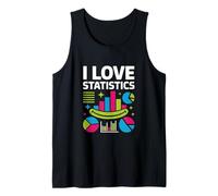 I Love Statistics Colorful Chart Graphics Tank Top