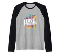I Love Statistics Data Enthusiasts Raglan Baseball Tee