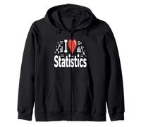 I Love Statistics Funny Data Analyst Math Zip Hoodie