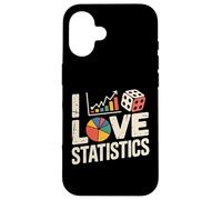I Love Statistics Graphs Dice Pie Chart Case for iPhone 16