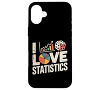 I Love Statistics Graphs Dice Pie Chart Case for iPhone 16 Plus