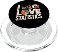 I Love Statistics Graphs Dice Pie Chart PopSockets PopGrip for MagSafe