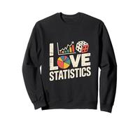 I Love Statistics Graphs Dice Pie Chart Sweatshirt