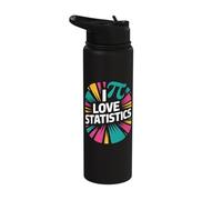 I Love Statistics Pi Math Lovers Stainless Steel Insulated Water Bottle